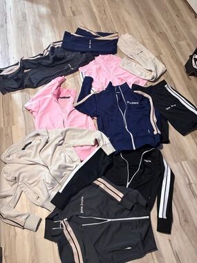 Palm Angels Multi-Color Track Jackets & Shorts Set - Navy, Pink, Black, Beige